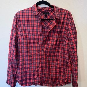 J.Crew || half button up flannel